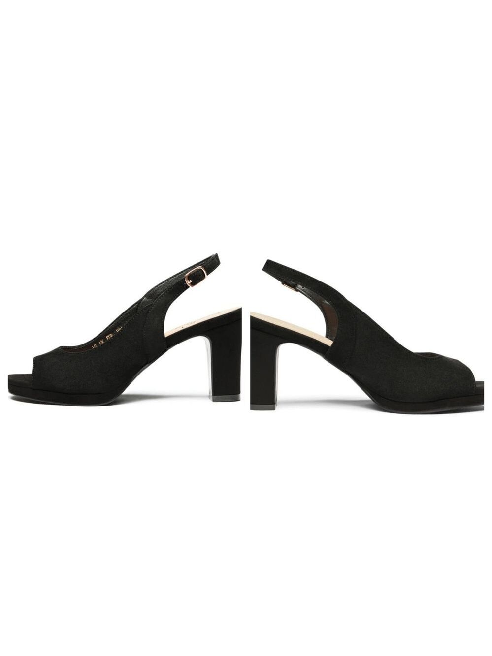 WOMEN'S SEXY 3" HEEL PEEP TOE SLINGBACK PUMPS BLACK SUEDE DREAM PAIRS SIZE 10